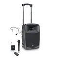 LD Systems ROADBUDDY 10 HBH 2 - Battery-Powered Bluetooth Speaker with Mixer, Wireless Microphone, Bodypack, and Headset