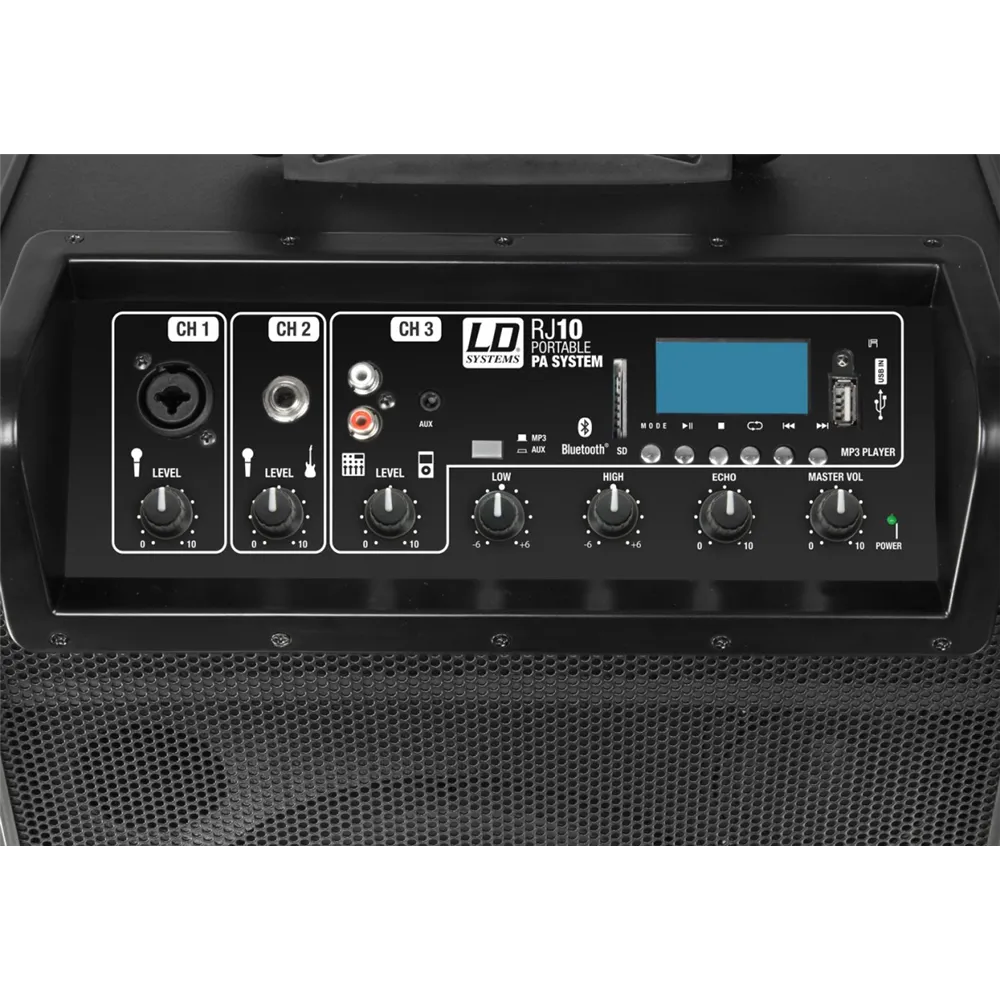 LD Systems Roadjack 10 - Akkubetriebener Bluetooth-Lautsprecher mit Mixer