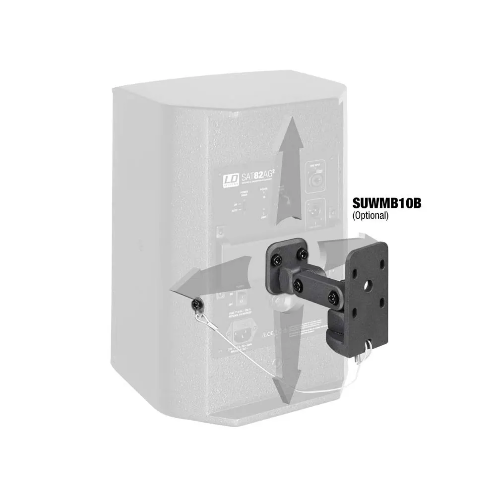 LD Systems SAT 82 A G2 - 8" Installationslautsprecher aktiv schwarz