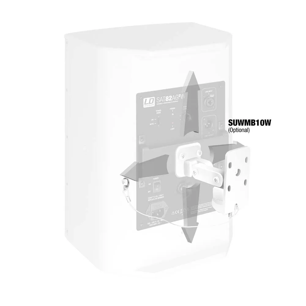 LD Systems SAT 82 A G2 W - 8" Installationslautsprecher aktiv weiß