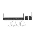 LD Systems U305 BPH 2 - Dual Wireless Microphone System with 2 Bodypacks and 2 Headsets - 584 - 608 MHz