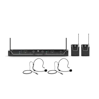 LD Systems U306 BPH 2 - Dual - Funkmikrofon System mit 2 x Bodypack und 2 x Headset - 655 -  679 MHz