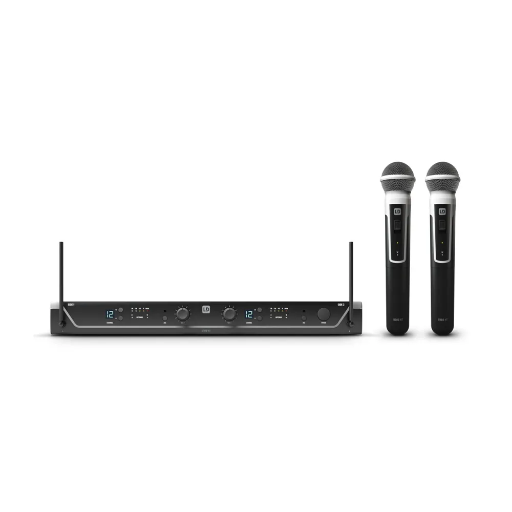 LD Systems U308 HHD 2 - Dual - Funkmikrofon System mit 2 x Handmikrofon dynamisch - 863 - 865 MHz + 823 - 832 MHz