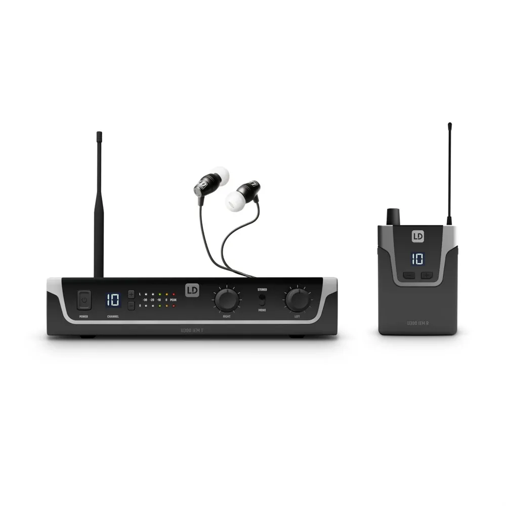 LD Systems U308 IEM HP - In-Ear Monitoring-System mit Ohrhörern - 863 - 865 MHz + 823 - 832 MHz
