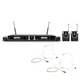LD Systems U505 BPHH 2 - Funkmikrofon System mit 2 x Bodypack und 2 x Headset beigefarben