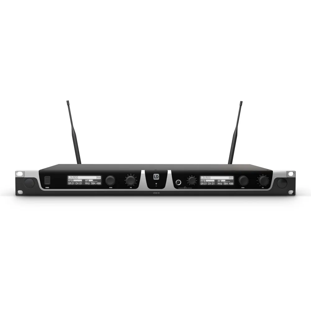 LD Systems U505 BPHH 2 - Funkmikrofon System mit 2 x Bodypack und 2 x Headset beigefarben