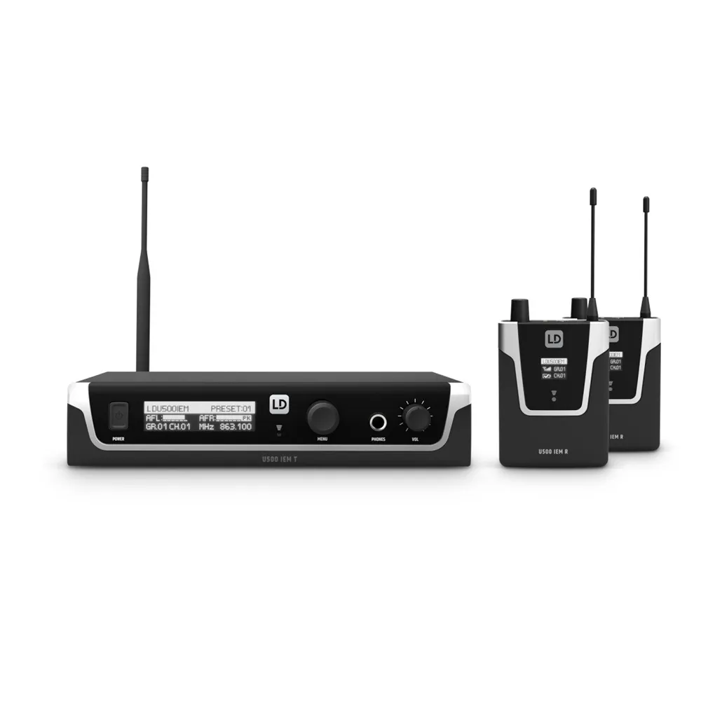 LD Systems U505 IEM BUNDLE - In-Ear Monitoring-System mit 2 x Bodypack - 584 - 608 MHz