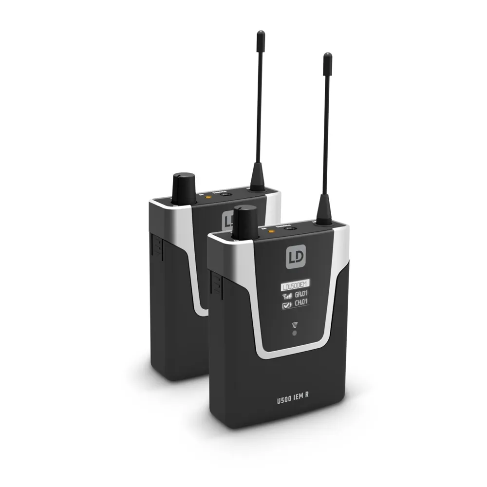 LD Systems U505 IEM BUNDLE - In-Ear Monitoring-System mit 2 x Bodypack - 584 - 608 MHz