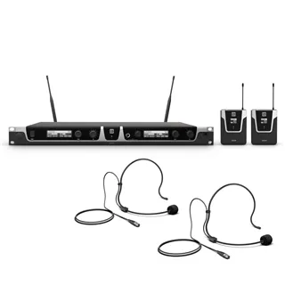 LD Systems U508 BPH 2 - Dual - Funkmikrofon System mit 2 x Bodypack und 2 x Headset - 823 - 832 MHz + 863 - 865 MHz