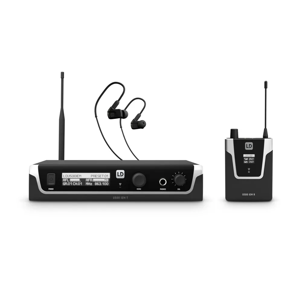 LD Systems U508 IEM HP - In-Ear Monitoring-System mit Ohrhörern - 863 - 865 MHz + 823 - 832 MHz