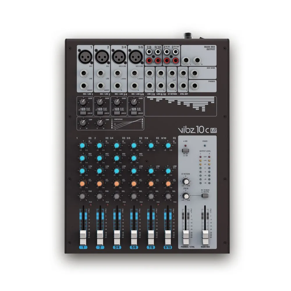 LD Systems VIBZ 10 C - 10-Kanal Mischpult mit Kompressor