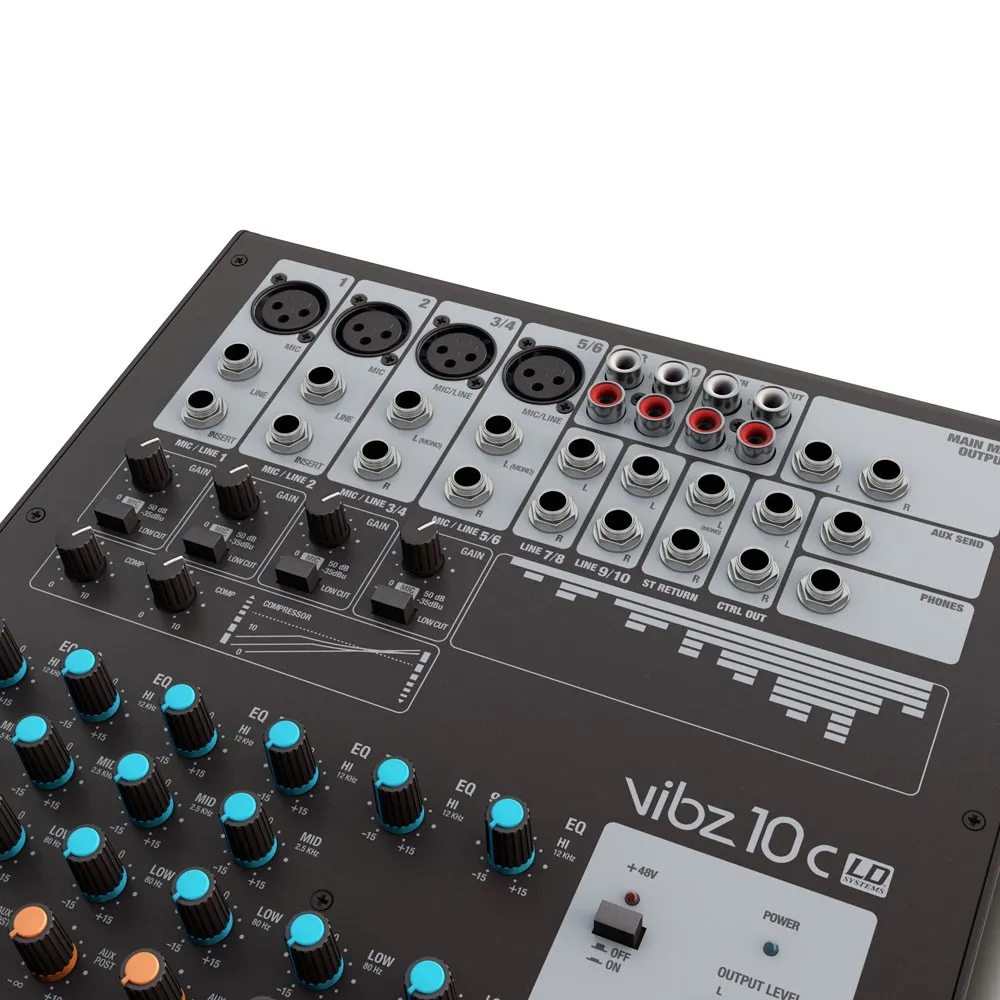 LD Systems VIBZ 10 C - 10-Kanal Mischpult mit Kompressor