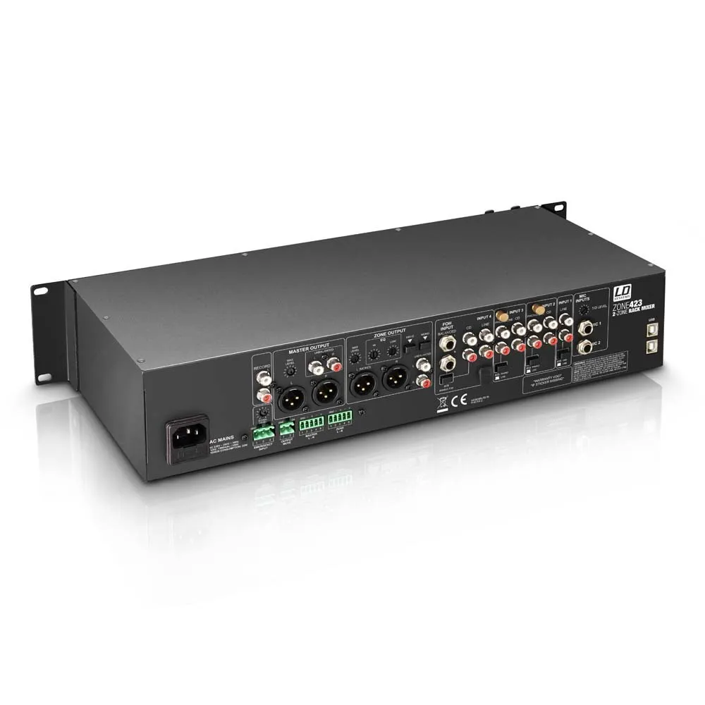 LD Systems ZONE 423 - 19" 2-Zonen Mixer 2HE