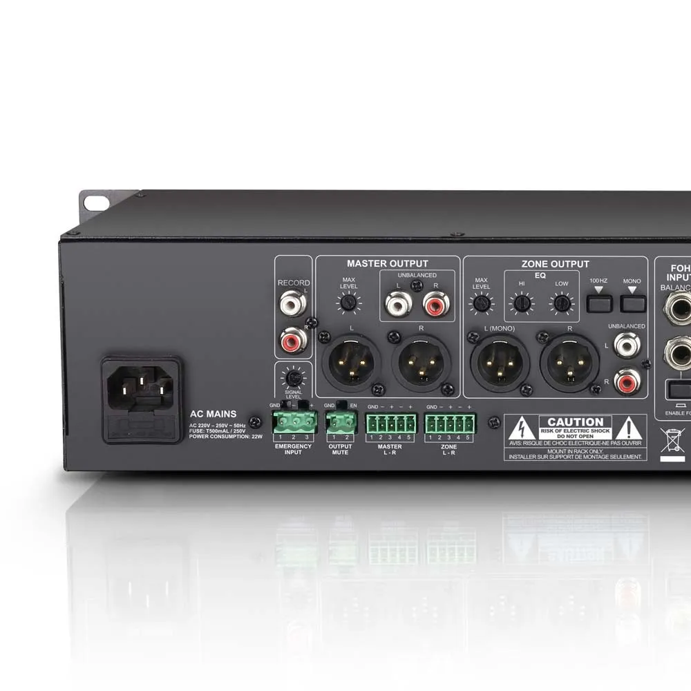 LD Systems ZONE 423 - 19" 2-Zonen Mixer 2HE