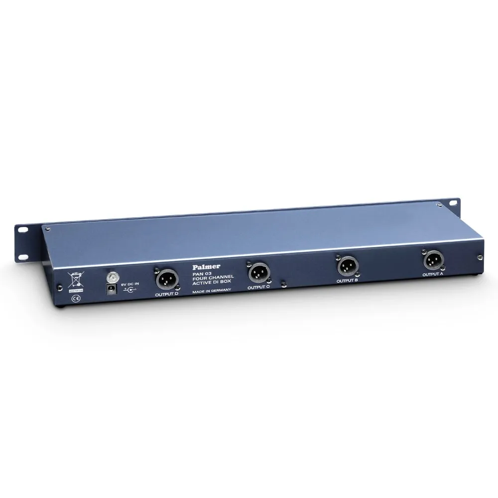 Palmer PAN 03 - 19" DI-Box 4-Kanal aktiv