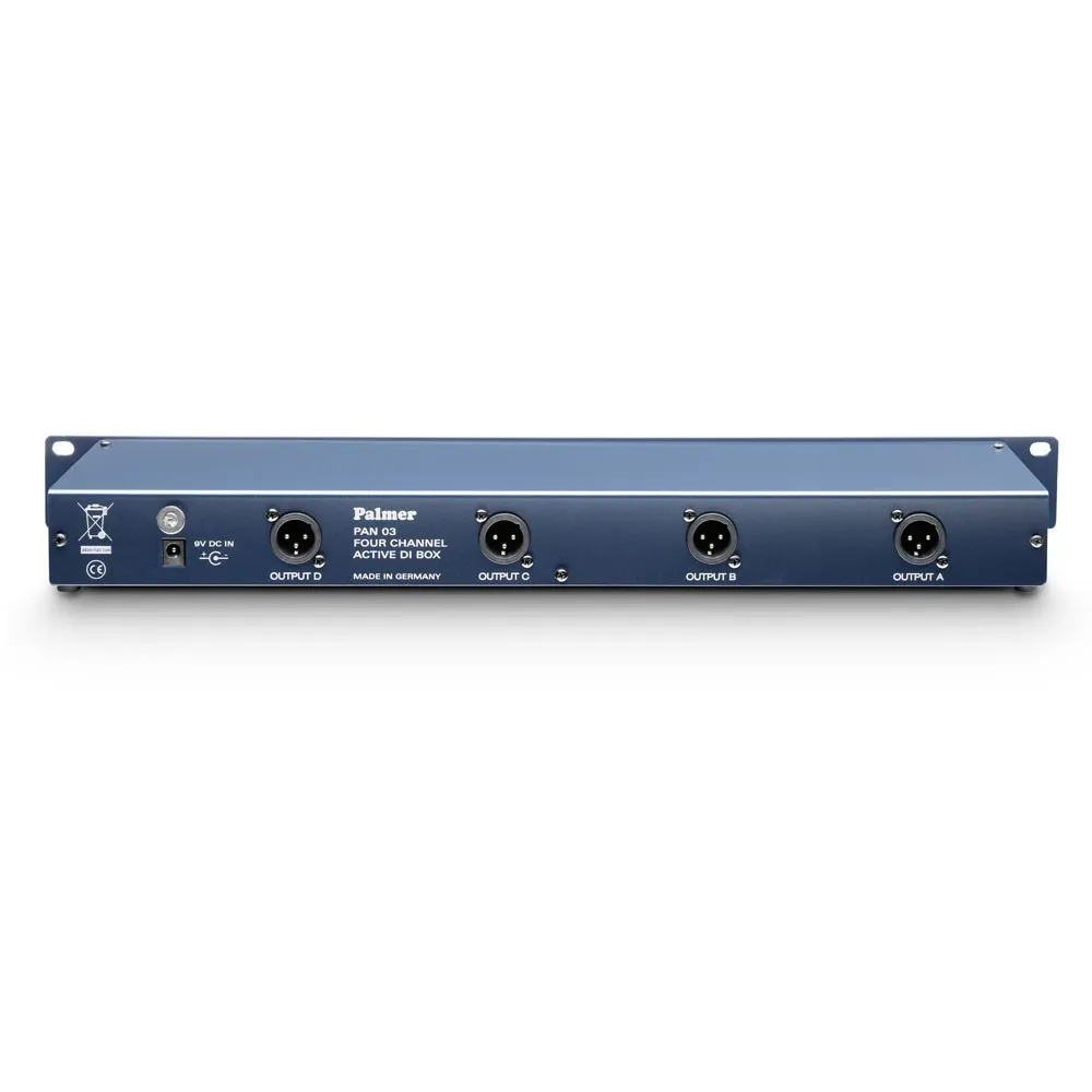 Palmer PAN 03 - 19" DI-Box 4-Kanal aktiv