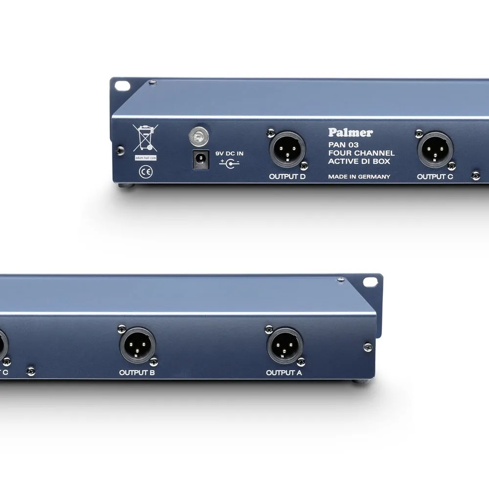 Palmer PAN 03 - 19" DI-Box 4-Kanal aktiv