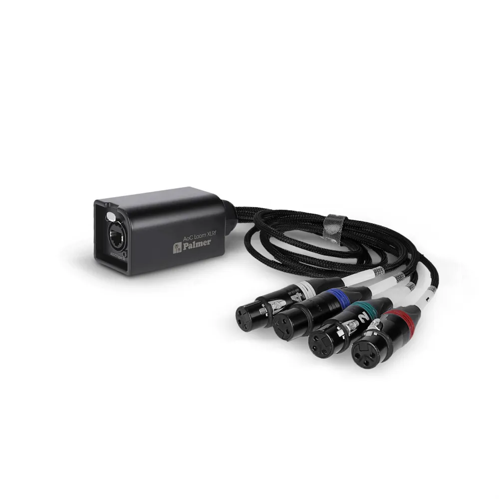 Palmer AoC Loom XLRf - Audio over Cat Multicore-Adapterkabel von etherCON auf 4 x XLR female