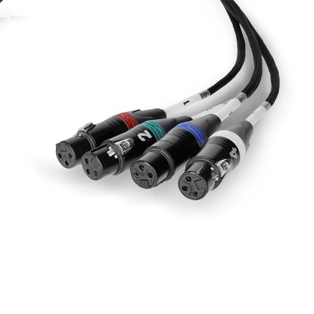 Palmer AoC Loom XLRf - Audio over Cat Multicore-Adapterkabel von etherCON auf 4 x XLR female