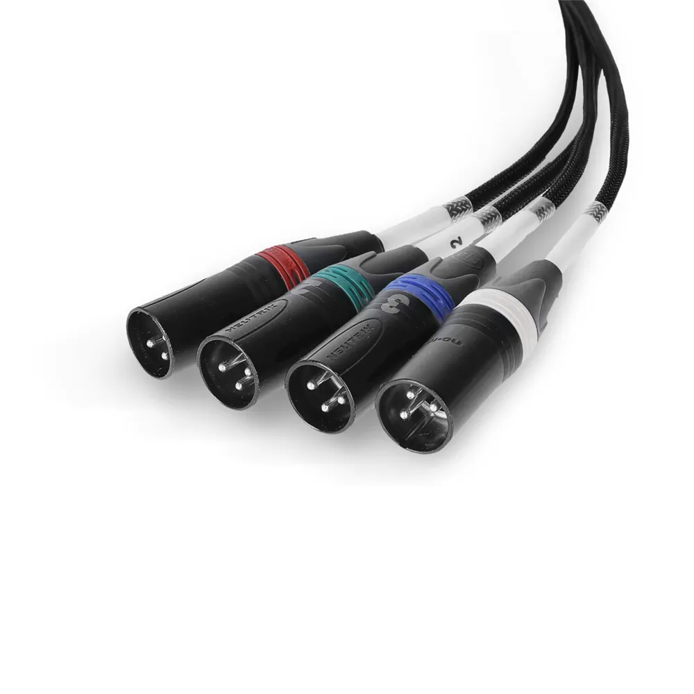 Palmer AoC Loom XLRm - Audio over Cat Multicore-Adapterkabel von etherCON auf 4 x XLR male