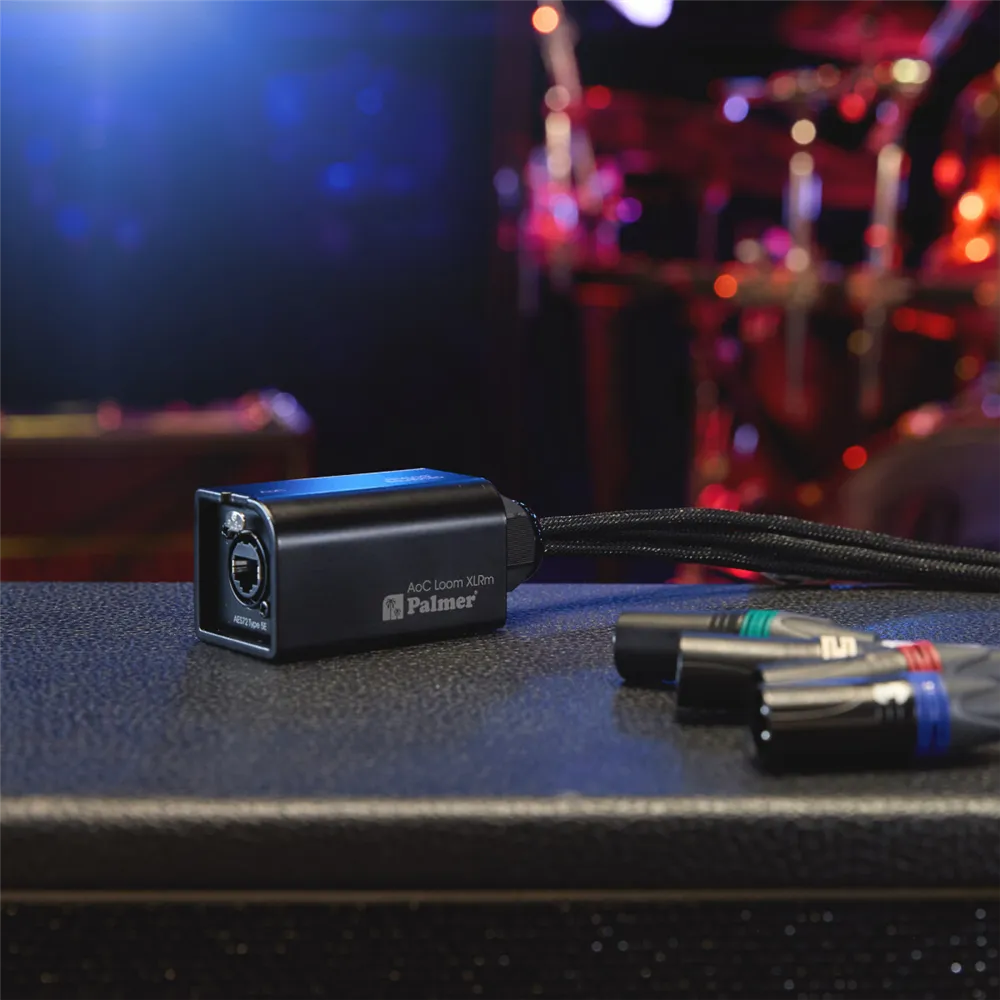 Palmer AoC Loom XLRm - Audio over Cat Multicore-Adapterkabel von etherCON auf 4 x XLR male