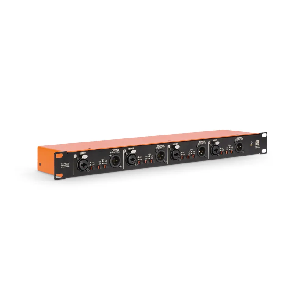 Palmer BRIDGE 4A+ - 4-kanalige, aktive DI-Box/Line-Isolation-Box im 19"-Rackformat