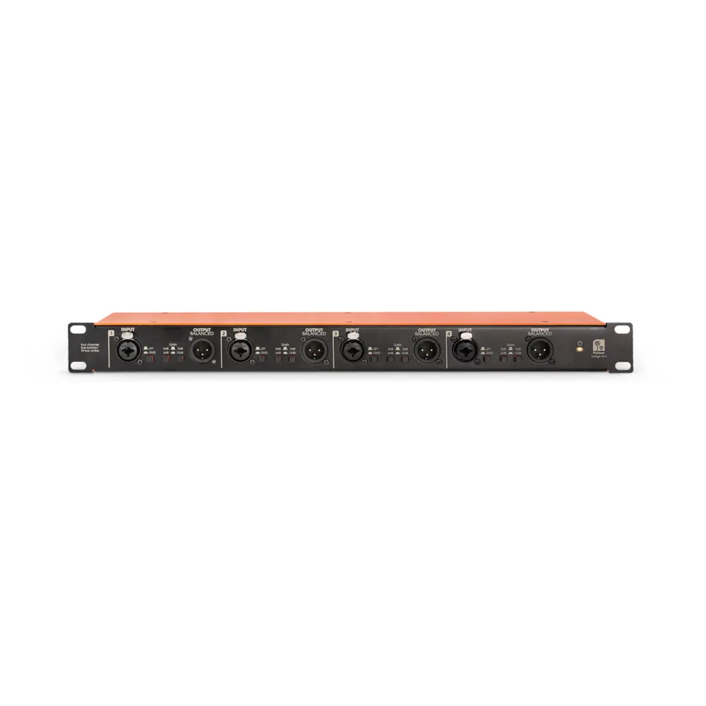 Palmer BRIDGE 4A+ - 4-kanalige, aktive DI-Box/Line-Isolation-Box im 19"-Rackformat