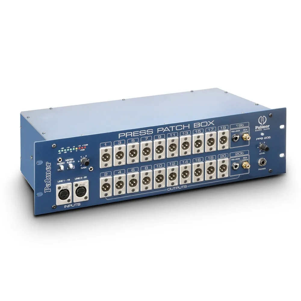 Palmer PB 20 S - Pressesplitter 10 Kanal Stereo / 20 Kanal Mono