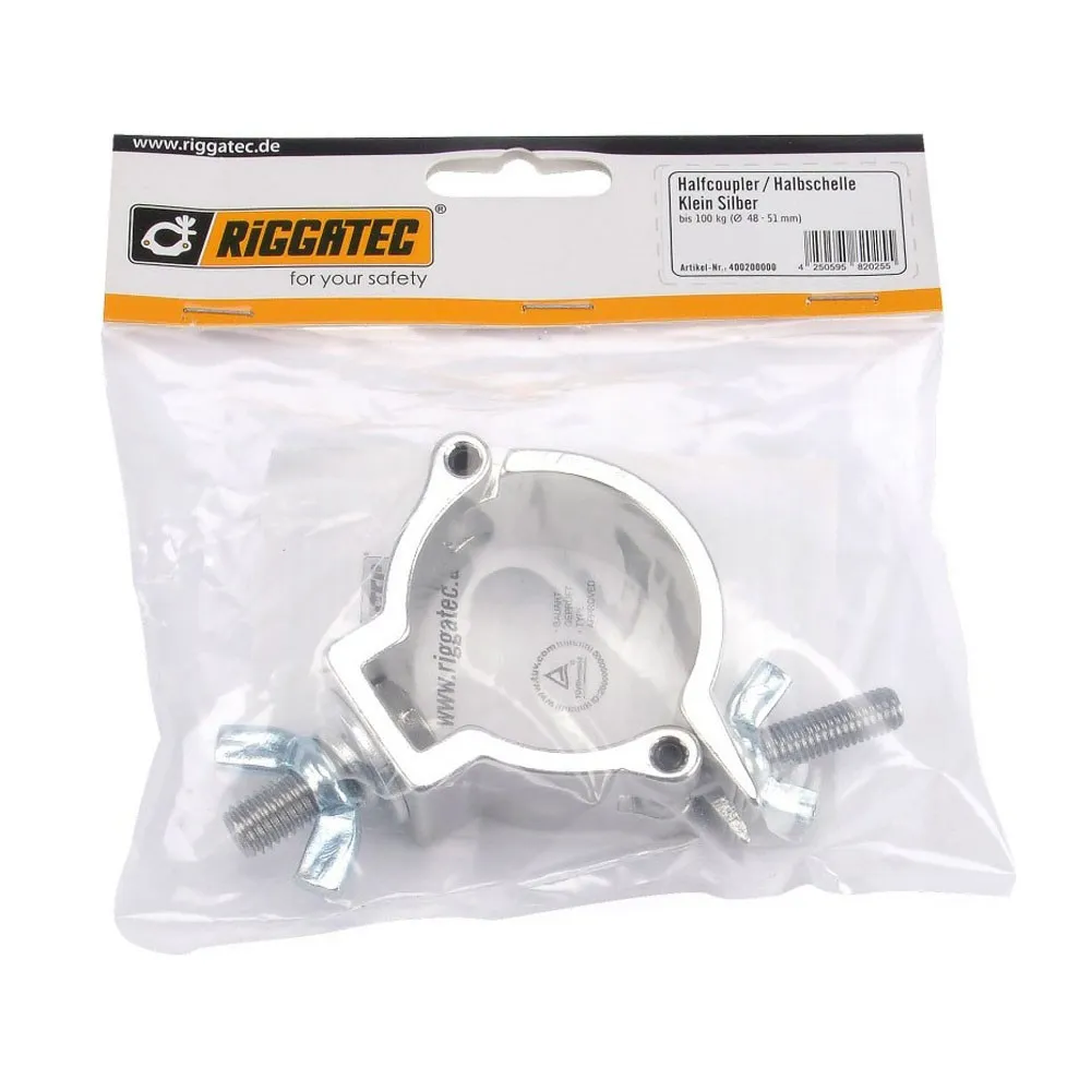 RIGGATEC 400200000 - Halbschelle klein, bis 100 kg (48 - 51 mm), silber