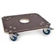 RIGGATEC Profi Rollbrett, 60 x 50 cm, 450kg Traglast - 4 Blue Wheels (2 gebremst) | Höhe 15cm