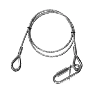 Adam Hall Accessories S 66100 - Sicherungsseil 6 mm mit Schraubglied, 1 m