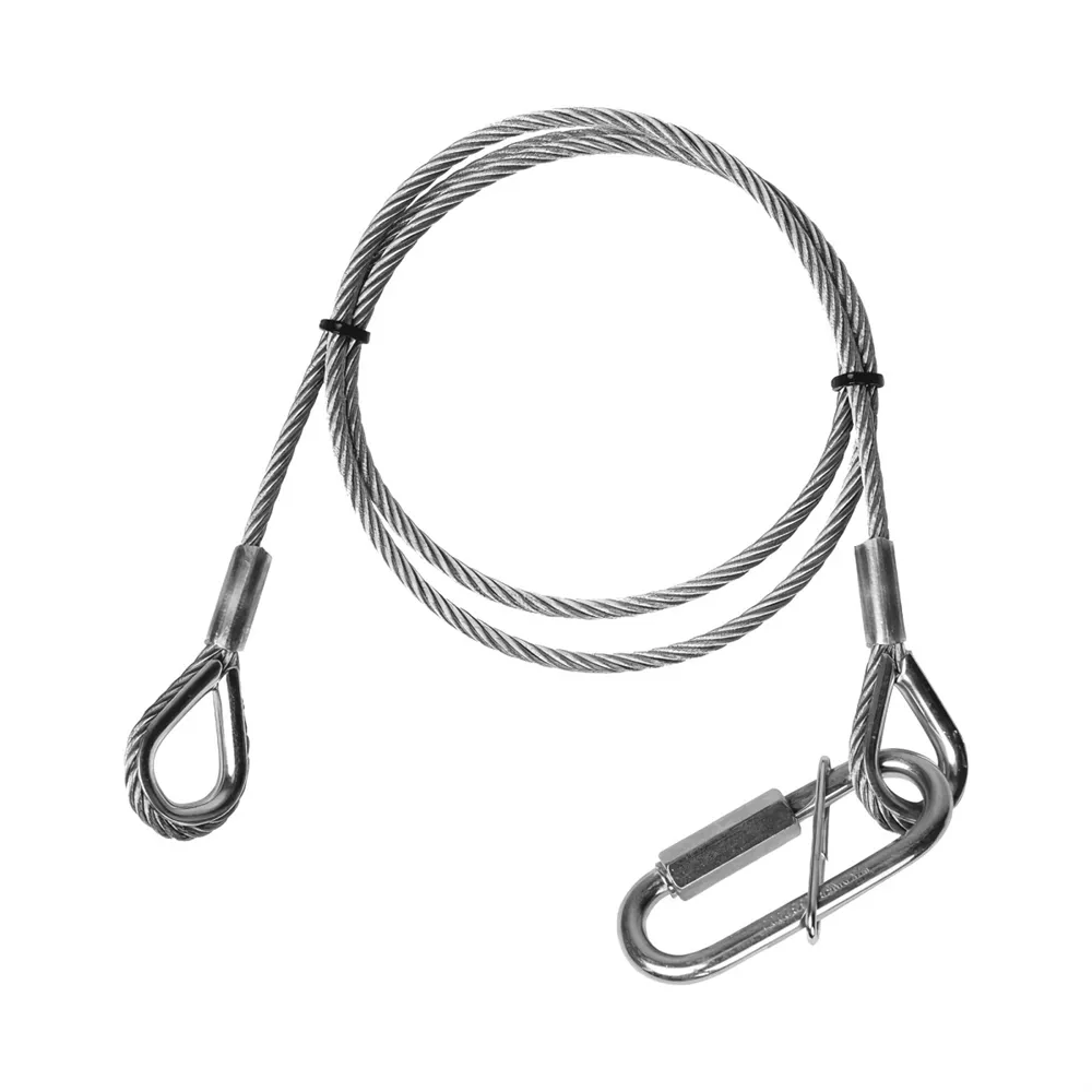 Adam Hall Accessories S 66100 - Sicherungsseil 6 mm mit Schraubglied, 1 m