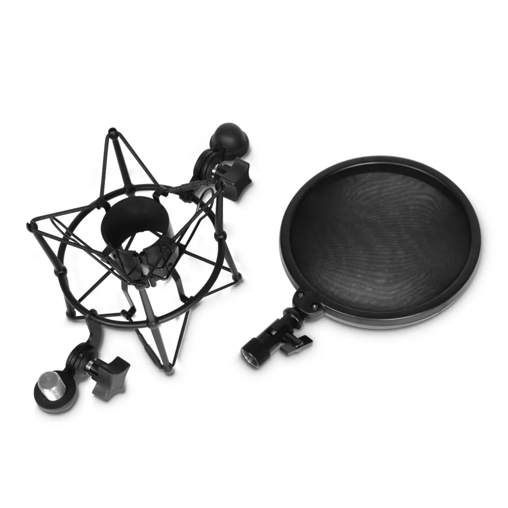 Adam Hall Stands DSM 400 - Mikrofonspinne mit Pop Filter