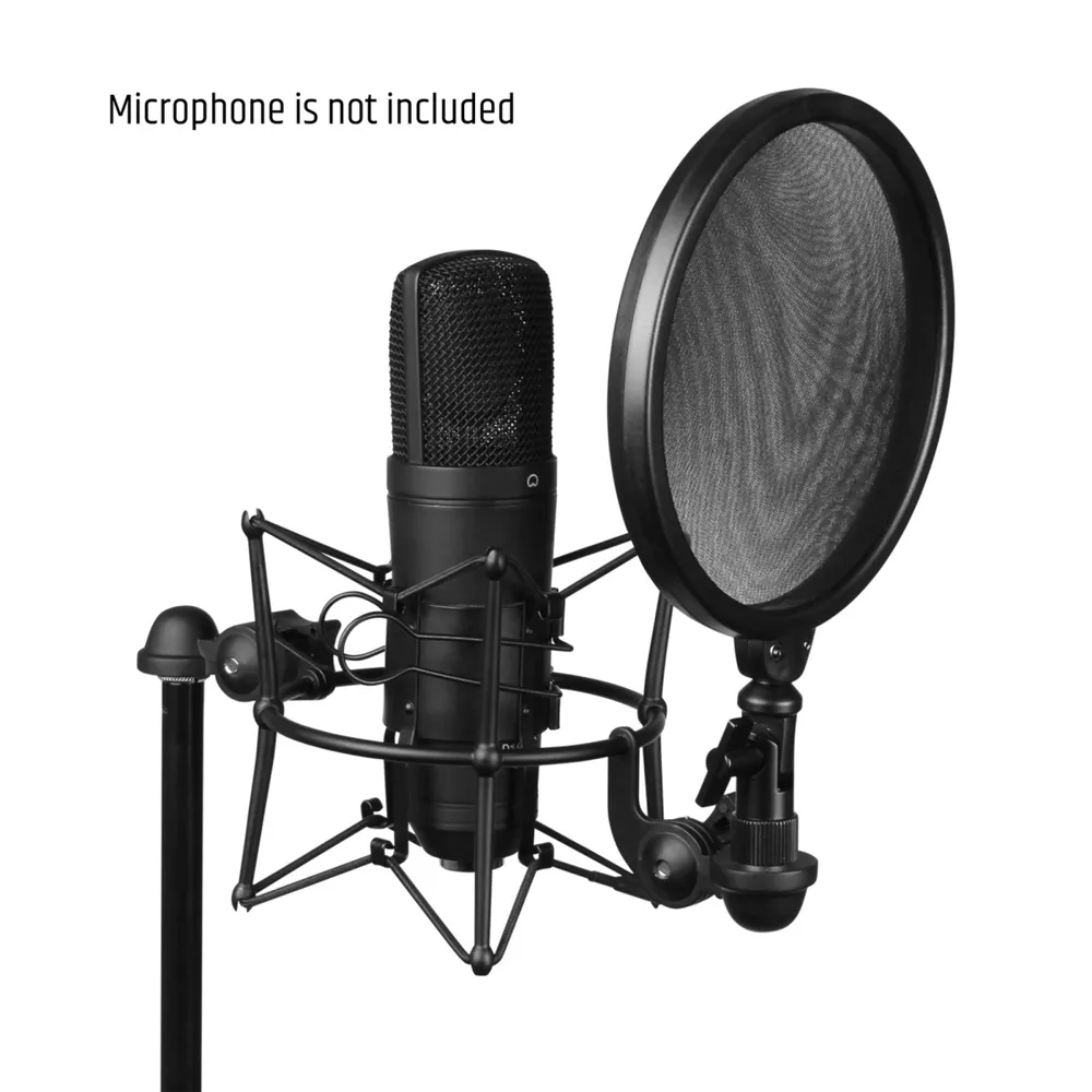 Adam Hall Stands DSM 400 - Mikrofonspinne mit Pop Filter