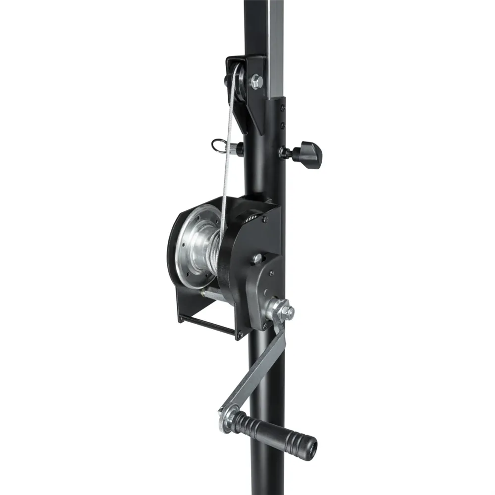 Adam Hall Stands SWU 400 T - Wind up Kurbelstativ mit Traverse schwarz
