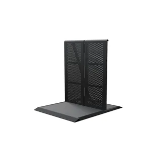 TEGO PRO Crash Barrier - gerades Element mit Halbtür Öffnung rechts - BLACK