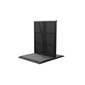 TEGO PRO Crash Barrier - gerades Element mit Halbtür Öffnung rechts - BLACK