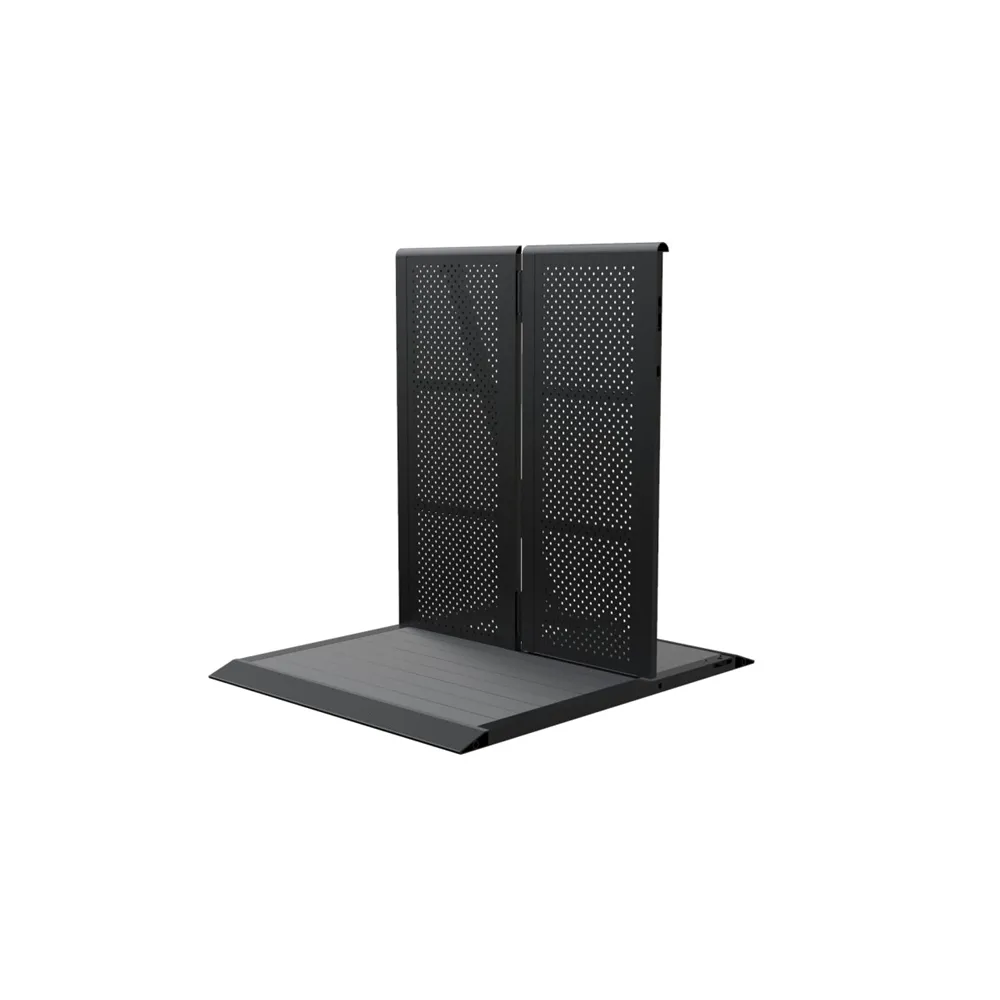 TEGO PRO Crash Barrier - gerades Element mit Halbtür Öffnung rechts - BLACK