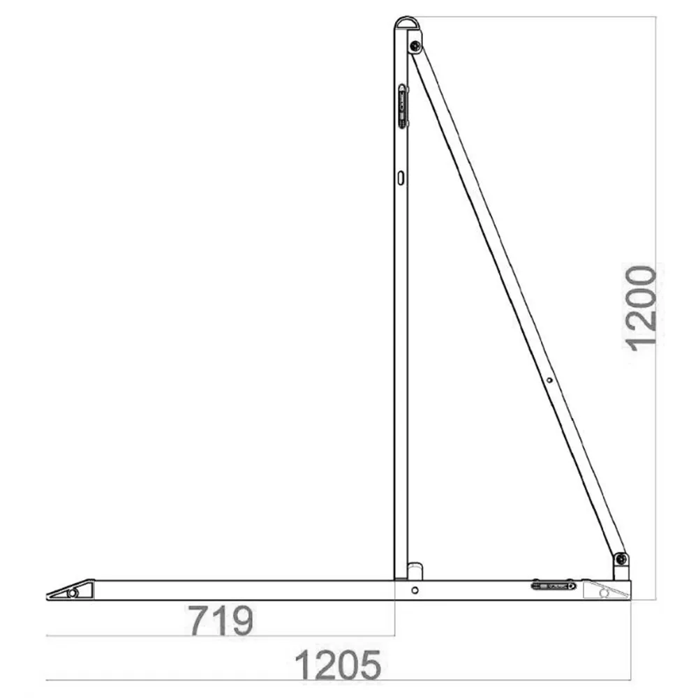 TEGO PRO Crash Barrier - gerades Element mit Halbtür Öffnung rechts - BLACK