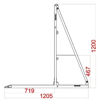 TEGO PRO Crash Barrier - Große Tür mit Öffnung links - BLACK