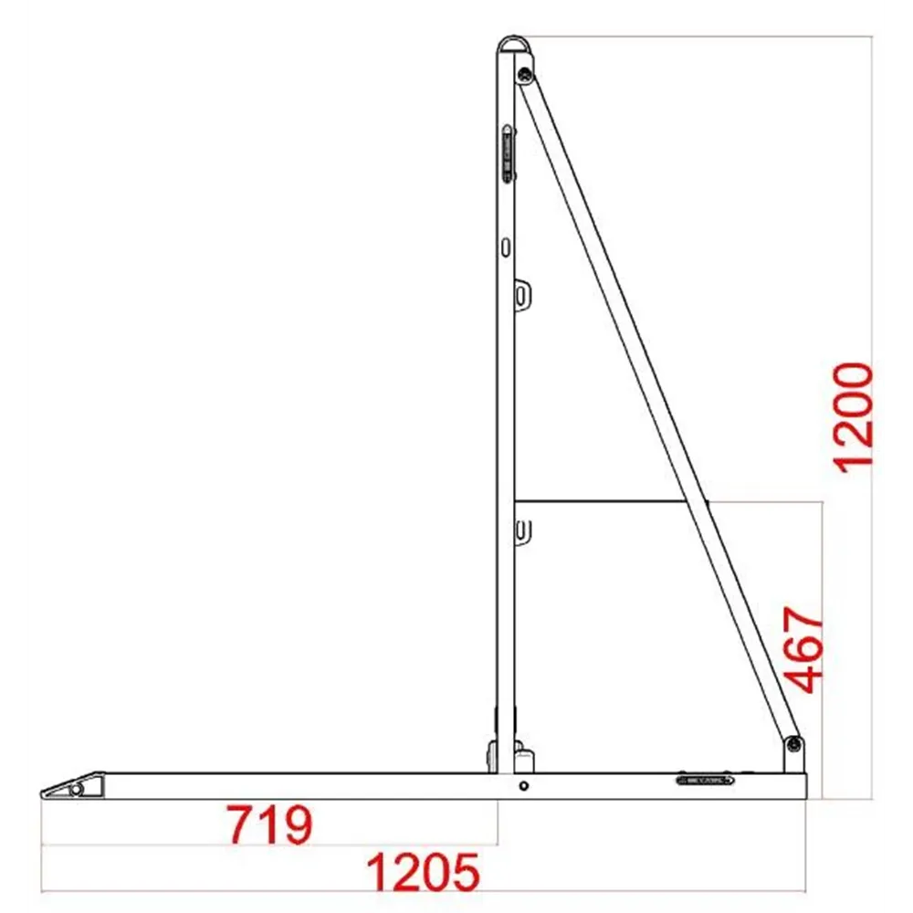 TEGO PRO Crash Barrier - Große Tür mit Öffnung links - BLACK