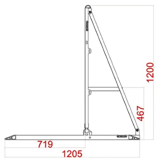 TEGO PRO Crash Barrier - Große Tür Öffnung rechts schwarz