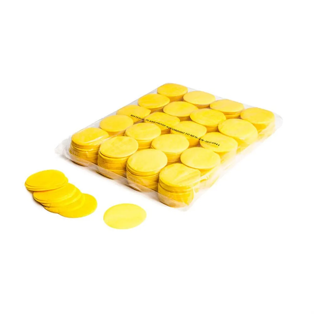 MAGICFX Slowfall confetti rounds Ø 55mm - Yellow
