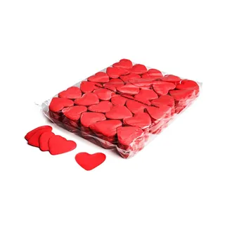 MAGICFX Slowfall confetti hearts Ø 55mm - Red