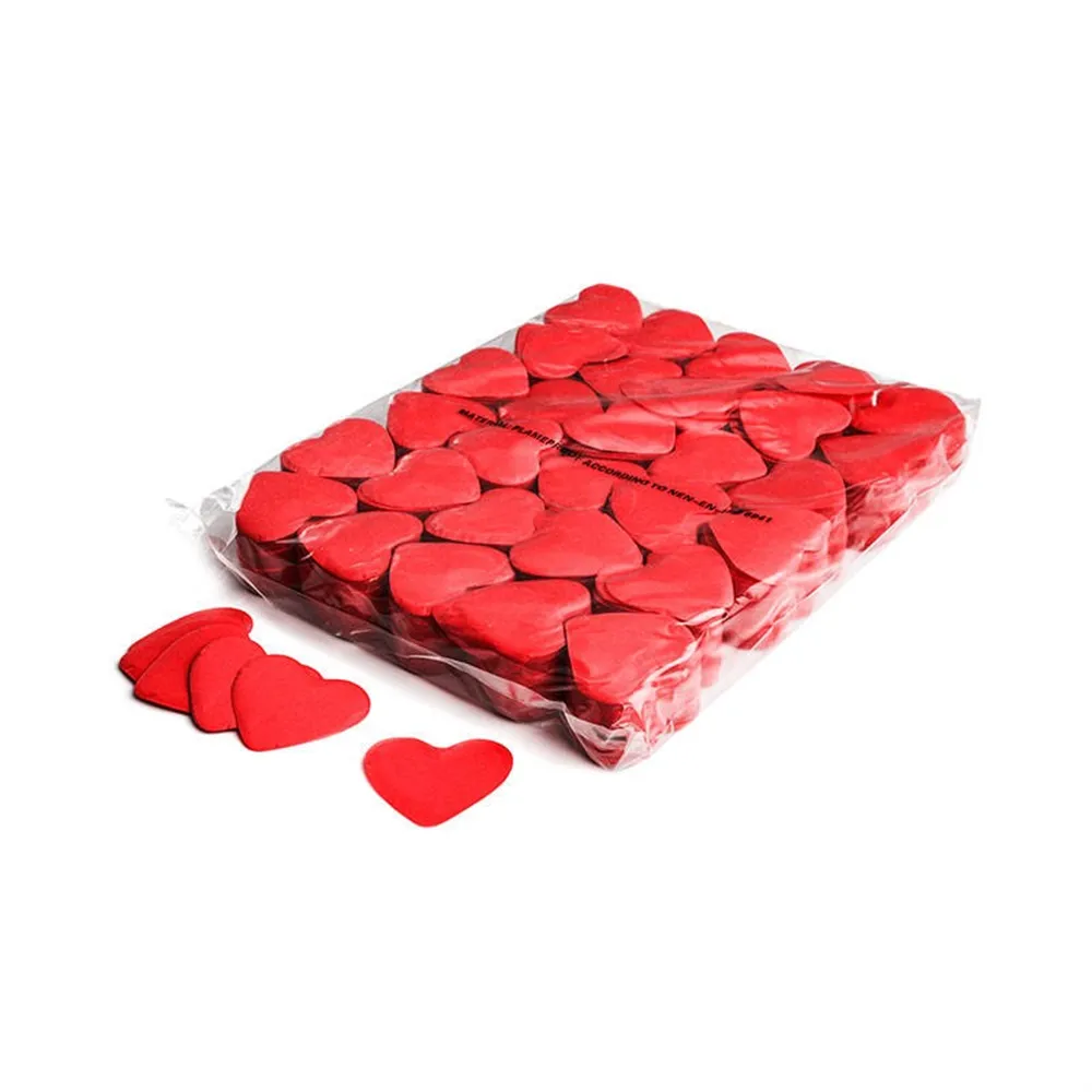 MAGICFX Slowfall confetti hearts Ø 55mm - Red