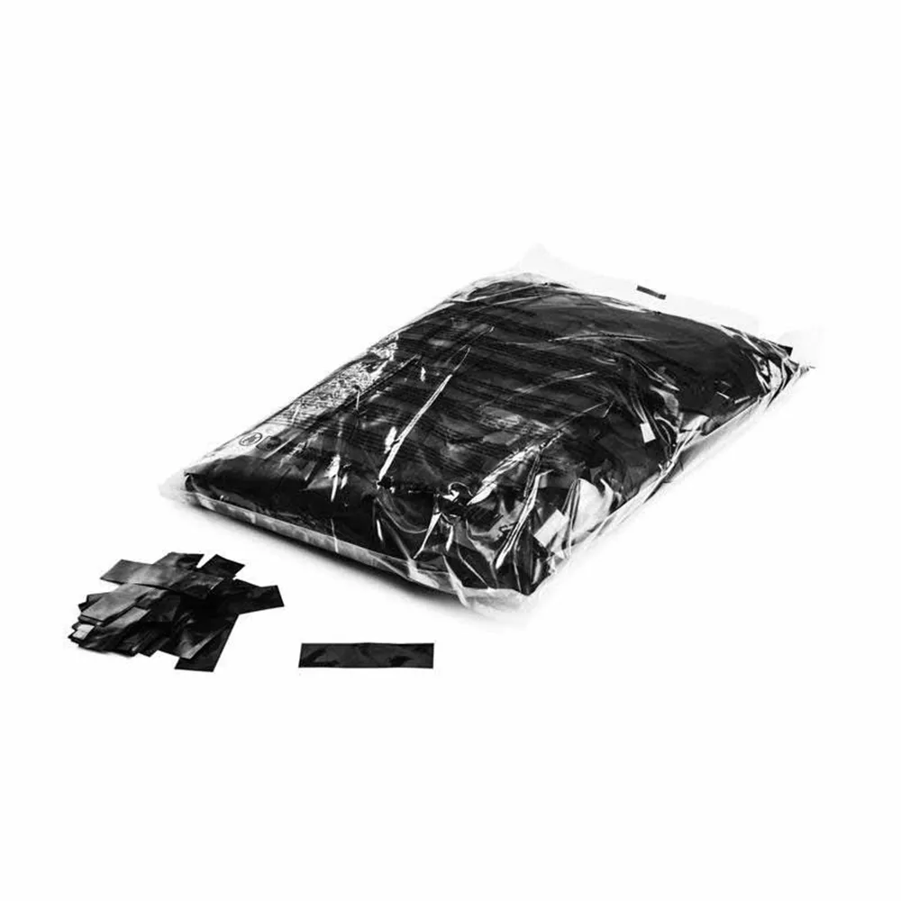 MAGICFX Metallic confetti rectangles 55x17mm - Black