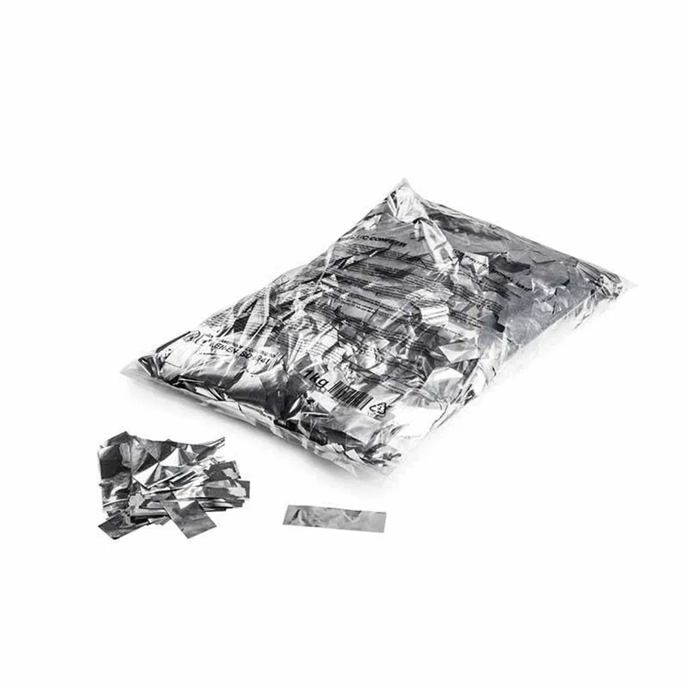 MAGICFX Metallic confetti rectangles 55x17mm - Silver