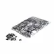 MAGICFX Metallic confetti squares 17x17mm - Silver