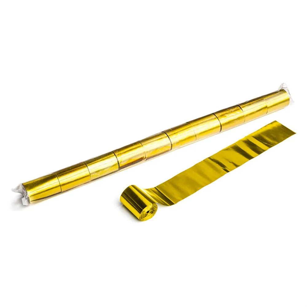 MAGICFX Metallic Stadium Streamers 20m x 5cm - Gold