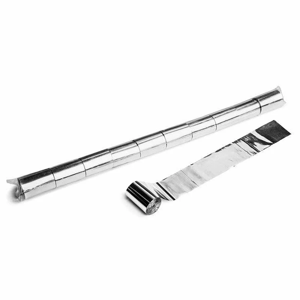 MAGICFX Metallic Stadium Streamers 20m x 5cm - Silver